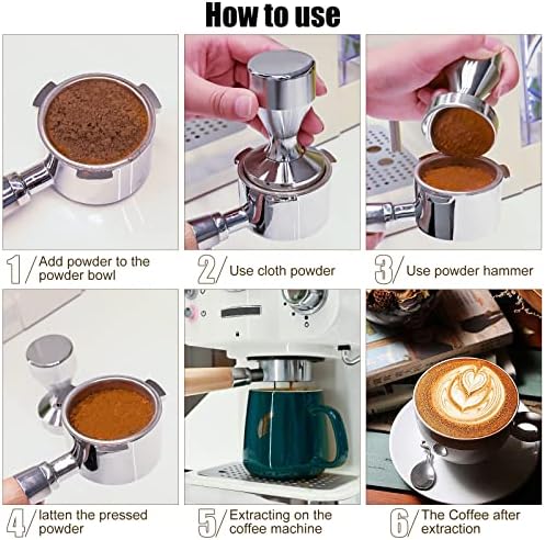 51mm Portafilter, Reusable Coffee Naked Portafilter, Reusable Coffee Portafilter, Coffee Filter with Cleaning Brush for Delonghi EC680/EC685