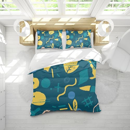 Parure de lit imprimée king size avec housse de couette durable - 2