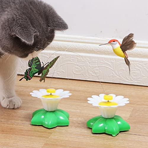 Zerodis Brinquedo Elétrico Interativo para Gatos, Borboleta Automática, Brinquedo de Gato Interativo
