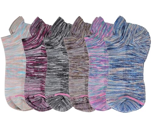 Image of Dr. Motion 6 Pairs Womens Low Cut Ankle Cushioned Breathable Compression Socks
