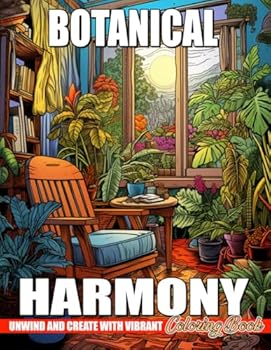 Botanical Harmony Coloring Book: 40+ Houseplants In Every Setting Coloring Pages With Adorable Illustrations For People Who Love Plants
