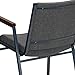 Flash Furniture HERCULES Series Heavy Duty Gray Fabric Stack Chair with Arms and Ganging Bracket