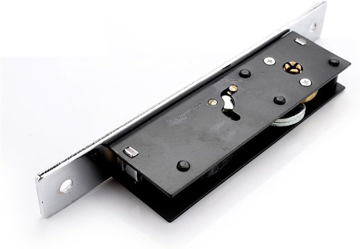 Sliding Door Lock Zinc Alloy Window Locks Safety Wood Gate Floor Lock with Cross Keys for Furniture Hardware 1Pcs