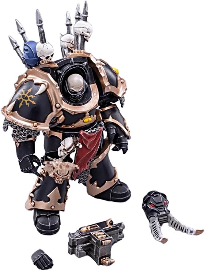JOYTOY Warhammer 40K 1/18 Action Figures Chaos Space Marines Black Legion Chaos Terminator Brother Bathalorr Collectible Model