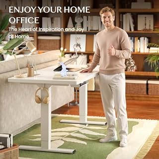 FLEXISPOT Bureau Assis Debout Électrique à 2 Moteurs Charge 100kg, Bureau Réglable en Hauteur en Acier avec Panneau Smart à Fonctions Mémoires, Système Anti-Collision, Noir