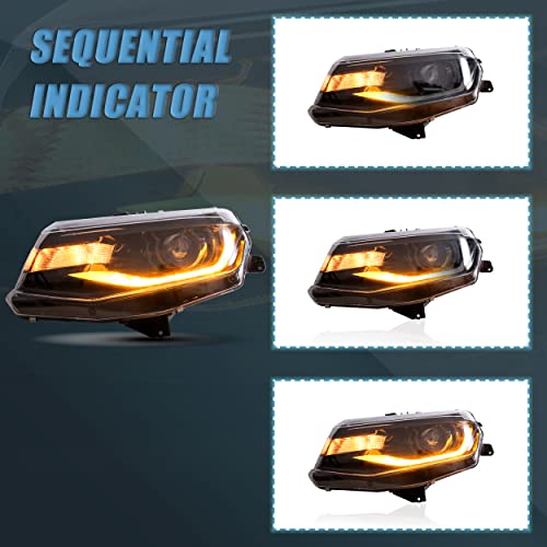 Vland Led Headlight Fit For 2016-2018 Chevrolet Camaro (Lt, Ss, Rs, Zl, Ls) With Dynamic Drl #TOP29