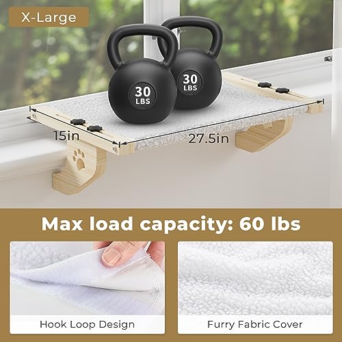 Anyelse Poleiro de Janela de Gato, Rede de Janela de Gato com Estrutura de Madeira e Metal para Gato