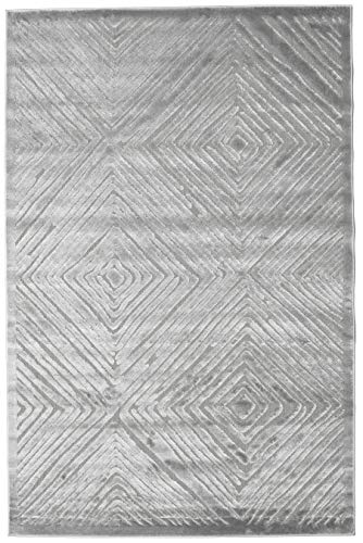RugVista, Tuscany, Fait à la Machine, Tapis, Moderne, Longue Pile, 160 x 230 cm, Rectangle, Oeko-Tex Standard 100, Polypropylene, Couloir, Chambre, Cuisine, Salon, Gris Cover