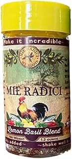 Mie Radici Lemon Basil Blend - Fresh Dried Herbs and dried lemon Juice (not rines) - No Salt or Chemicals Added - Can be Used for Chicken and Seafood Seasoning (1.2 Oz)
