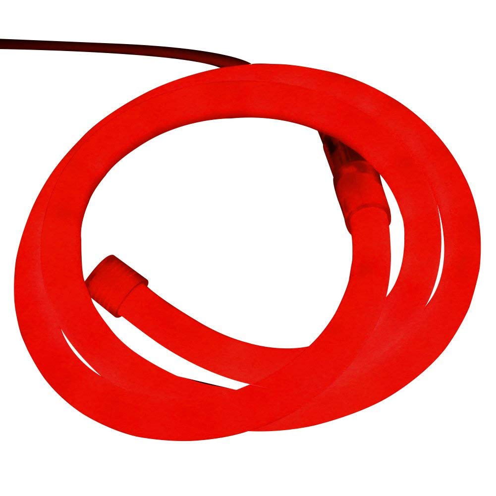 XUNATA Ruban à néon de LED Rouge, 12V 2835 120leds / m IP65 Imperméable Les Néons de Bande LED pour Chambre, Bar, Fête, Mariage, Jardin, déco de Noël (Rouge, 10M)