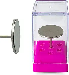 Broca Disco 2,3CM + Porta Brocas Manicure Unha Gel Fibra