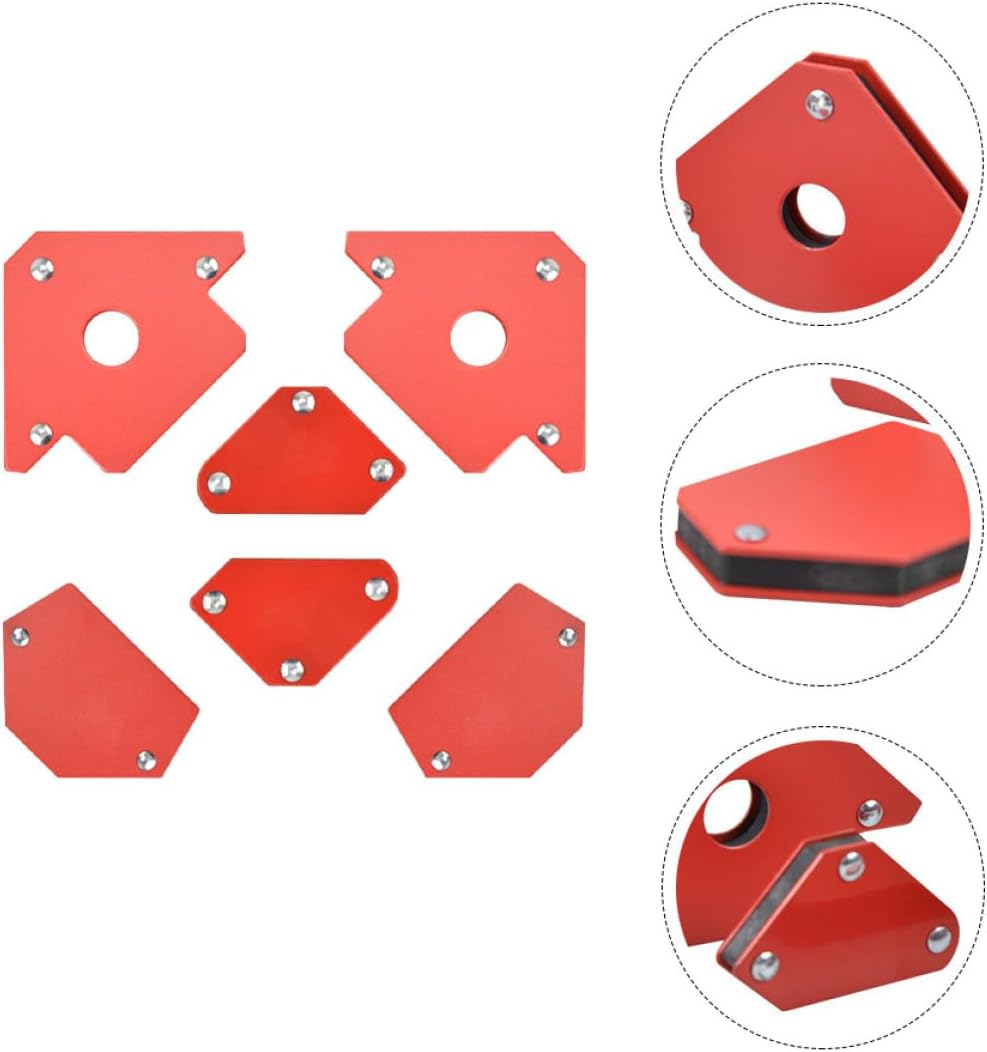 6pcs Multi-angle Magnetic Welding Holder Set Triangular Welding Angle Fixator Clamp for Welder Positioning and Fabrication