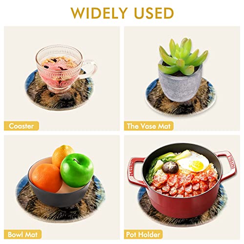 Vnurnrn Cute Animal Sea Otters Pot Holders Trivets Set 2 Pcs Round Cotton Hot Pads For Kitchens, Coasters, Placemats For Cooking Baking Hot Dish Pan Pot, 7 Inch And 9 Inch Diameter #TOP6