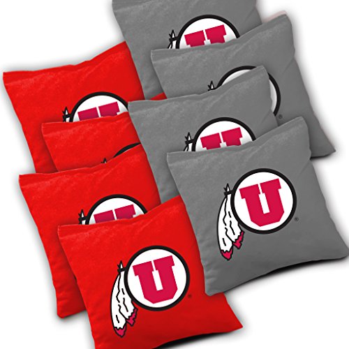 Utah Utes Cornhole Bags Set of 8 Officially Licensed ACA Regulation Baggo Bean Bags ~ Made in The USA