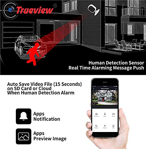 Image of Trueview 3 MP HDRI Video Smart WiFi Camera with Battery Backup & Cloud , 109 Angle , All TIME Color (Day & Night) Absolutely Different