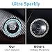ToBeQueen Push to Start Button Ring Emblem Sticker 2Pcs Diamond Car Ring Stickers Rhinestone Car Accessories Interior for Women,Cute Car Decals Ignition Accessories Blue
