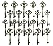Salome Idea 20PCS Assorted Large Vintage Skeleton Keys (2 Styles) - 3 1/4" Keys in Antique Bronze