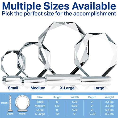 Custom Engraved Crystal Board Of Director Appreciation Award Plaque, Unique Personalized Thank You Gift, Farewell Gift, Retirement Gift, Going Away Gift For Board Member And Executives (M - 6.5") #TOP2