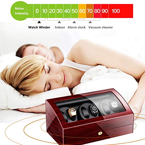 Estuche bobinador de relojes automáticos con 6+7 compartimentos acabados en madera 5
