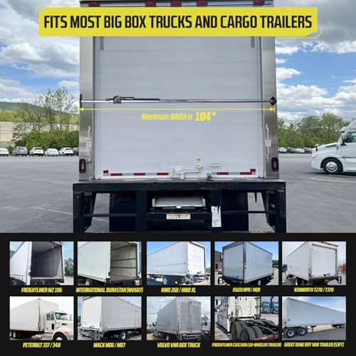 Image of DC Cargo Mall Heavy-Duty Adjustable Load Lock Bars for Trailers - Pack of 4 - Truck Cargo Bars - Load Bars for Enclosed Vans and Reefers - 89-104 Inches Long Steel Ratcheting Cargo Bar