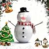 EXISHRED Animated Talking Snowman Singing, Talking Animated Blink Snowman with Built in Projector & Speaker Plug'n Play, Talking Snowmans with Three Buttons on The Body