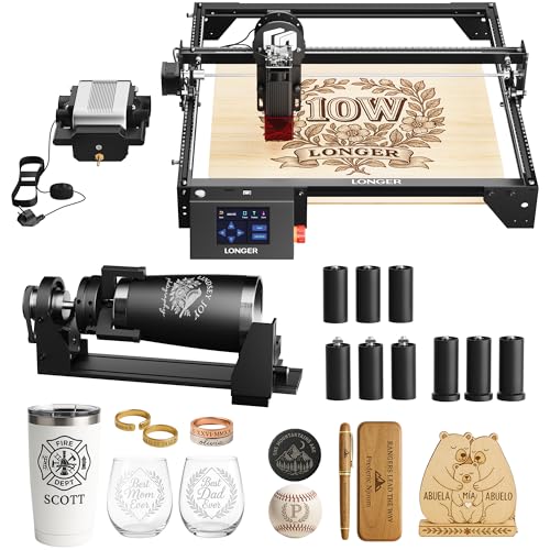 LONGER Laser Engraver Ray5 10000mW Engraver Machine DIY CNC Laser Cutter Tool for Metal Glass Wood Working Area 15.7