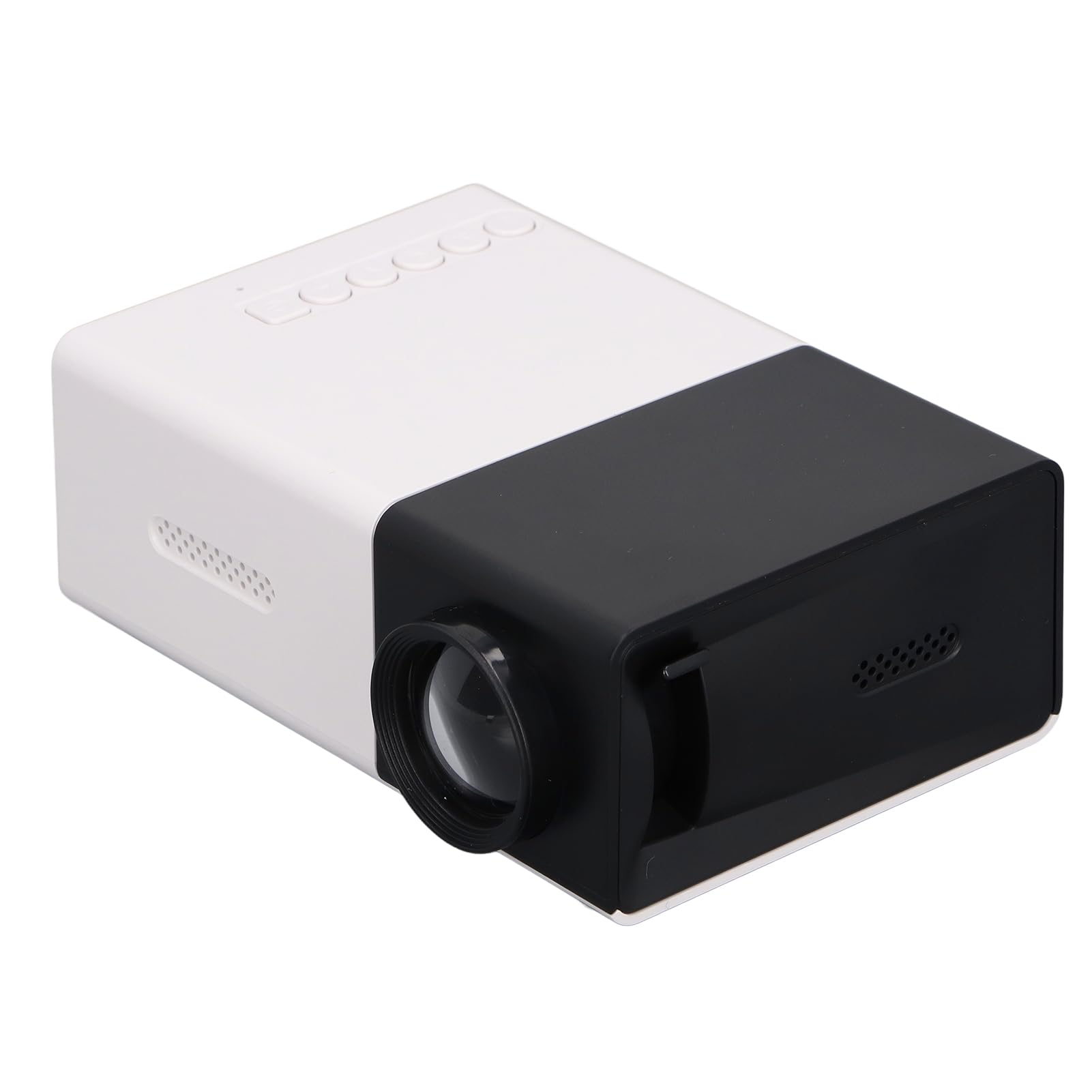 Mini Proiettore 1080P, Mini Proiettore Portatile Tascabile, Videoproiettore LED HD 1080P con USB AV, per Regali, Cartoni Animati, Film, TV, Campeggio (Spina europea)