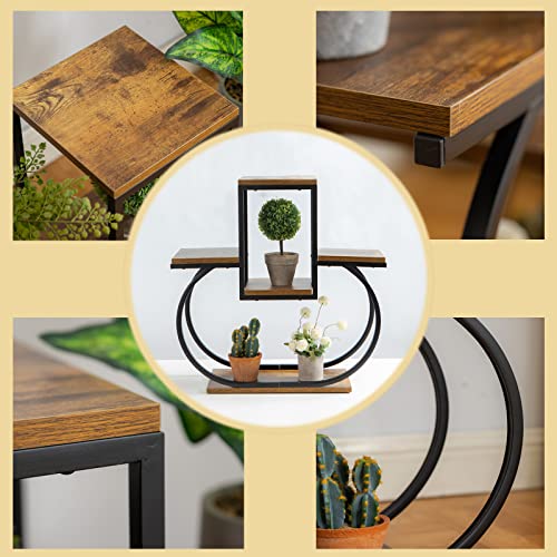 Chphi Plant Stand Indoor Creative Heart Shape Plant Stand Indoor, Outdoor Wood Plant Stands For Multiple Plants, Tiered Plant Shelf Table Plant Pot Stand For Living Room #TOP5