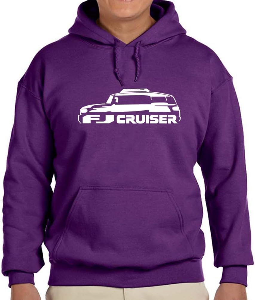 Maddmax Car Art FJ Cruiser SUV Classic Outline Design Hoodie Fleece Sweatshirt