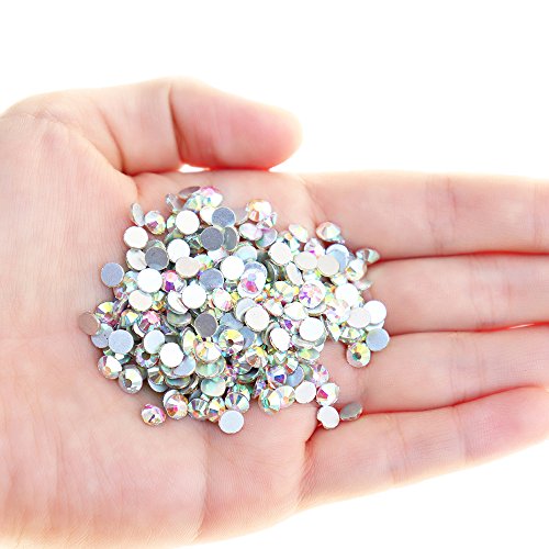 1440Pcs/Lot Ss20(5Mm) Ab Color Flat Back Brilliant Round Rhinestones Glass Stones Glitter Gems (Ss20, Ab Color) #TOP2