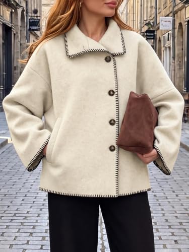  Womens Cropped Pea Coats Oversized - image 3