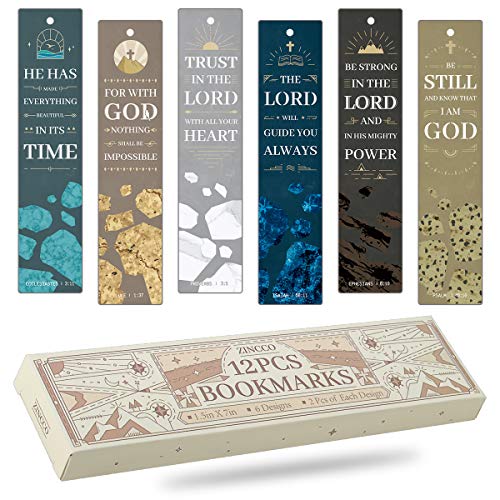 12 Pcs Bible Verses Bookmarks With Cross Pendants, Bookmark For Bible, Great Religious Christian Gifts For Men, Women, Kids, Perfect For Reading Rewards, Church Supplies, Giveaways For Sunday School. #TOP4
