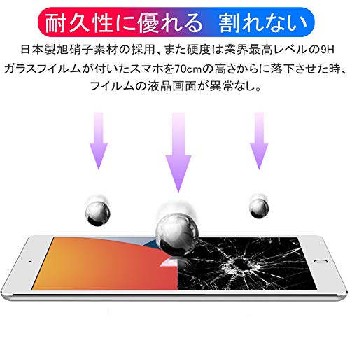 【 ブルーライトカット】 iPad 10.2ガラスフィルム(ipad 9世代 2021/8世代 2020/7世代 2019) 強化ガラス 目の疲れ軽減 保護フィルム 高透過率 旭硝子素材 強靭9H 率 ピタ貼りiPad 10.2 第7世代/第8世代/第9世代 専用フィルム