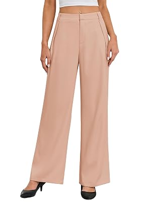 Gracyoga Womens Wide Leg Dress Pants High Waisted Casual Work Trousers 2025 Business Outfits with Pockets
