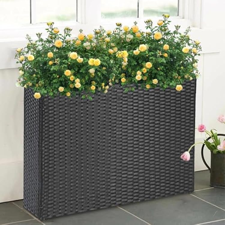 SUNNYPARK Tall Rectangular Planter with Removable Global | Ubuy