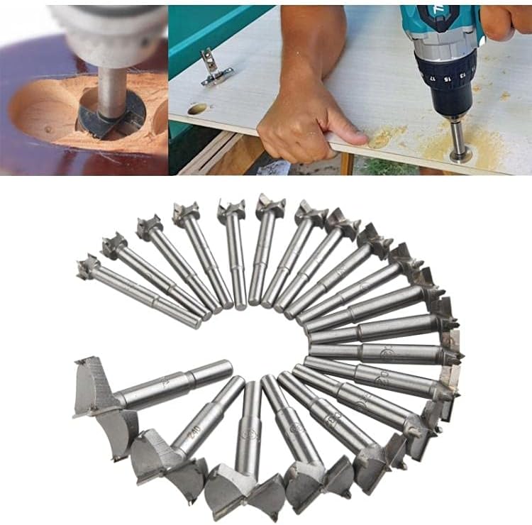 Drill Bits For 20pcs/set 14-50mm Forstner Drill Bits For Woodworking Self Centering Hole Saw Cutter 35ED - (Color: Orange)