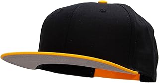 Two Tone Superior Cotton Twill Flat Bill Snapback Cap