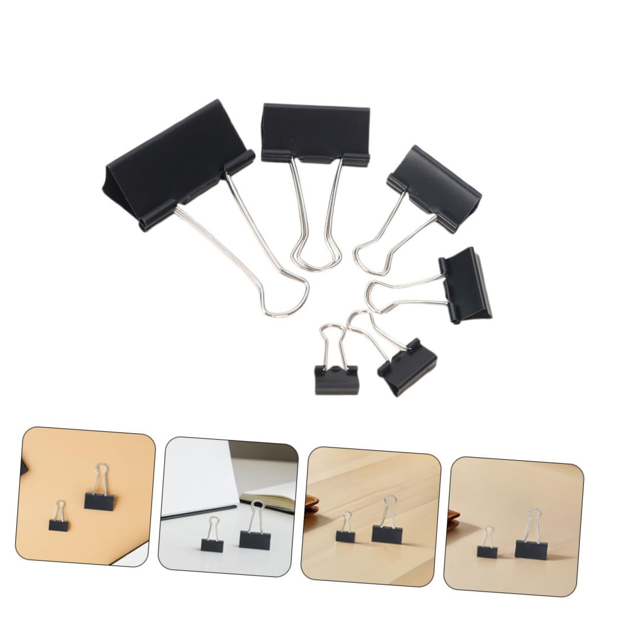 Sewroro 120 Piezas Clips para Carpetas de Metal Clips Grandes Resistentes para Oficina y Hogar Agarre Fuerte para Encuadernadores Metálicos