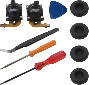 2Pack Joystick Repl. Kit for PlayStation Portal/PS5 VR2 Controller, Hall Effect Analog Joystick Repair Kit with Opening Tool for PS5 Portal and PSVR 2 Controllers Left & Right