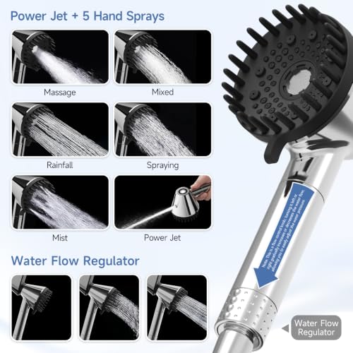 Image of Shower Head with Handheld - High Pressure Filtered Hand Held Showerheads