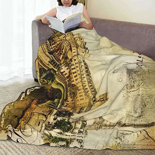 Eiffel Tower In Paris Fleece Throw Blankets,Microfiber Blanket Throws Soft Cozy For Bed Sofa Couch Chair Relieve Stress Throw Blanket #TOP5