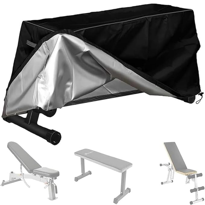 EDRAK Foldable Gym Bench Cover – Waterproof, Dustproof & UV Resistant | Durable Polyester with Silver Coating | Perfect Protection for Workout & Exercise Benches
