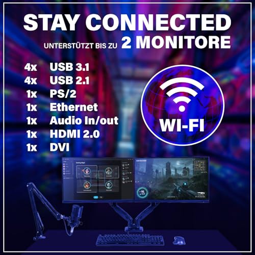 Basic Gaming PC - Computer mit AMD Ryzen 7 5700G mit 4,6 GHz | Radeon Vega 8 | 16GB DDR4 RAM | 1TB SSD | Silent Wasserkühlung | Gamer Tower Desktop | WLAN | Win11 Pro – Bild 5