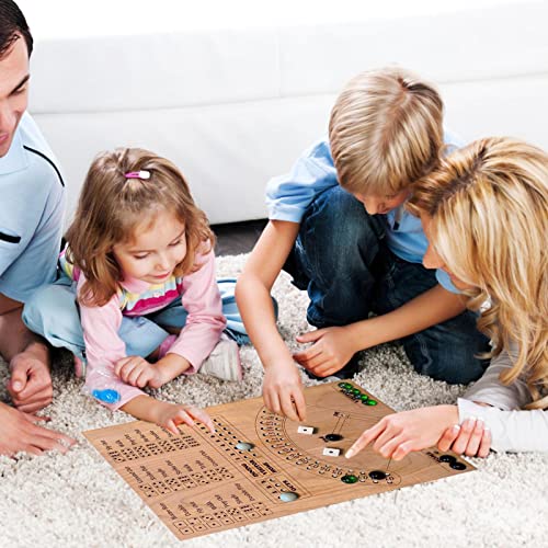 Baseball Dice Board Game Wooden Board Game With Dice And Bead Baseball Gameboard Family Sports Board Games For Kids, Early Educational Toys Party Props #TOP1