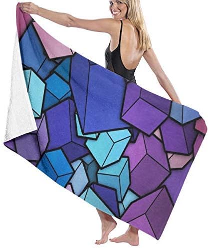 Amazon Yingwangyj 抽象画 ブルー シアン パープル キューブ Iphone 6 Plus Hd 壁紙 ビーチカバーアップ 快適なスイミングバスタオル バスタオル ホーム キッチン オンライン通販