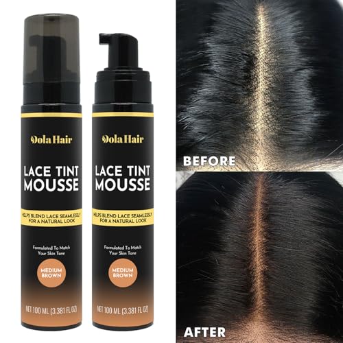 dolahair lace glue kit - complete set with lace tint mousse wig installation amp melting spraymedium brown
