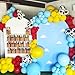 Toy Inspired Story Balloons, 60pcs 12 Inches Cow Pattern Cloud Yellow Red Blue with 1 Ribbon for Birthday Baby Shower Toy Inspired Story Themed Party Decorations