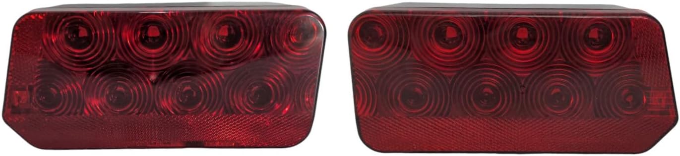 Boat Trailer LED Taillight Set UPDATED Waterproof Comparable to Fulton Wesbar 281594/281595