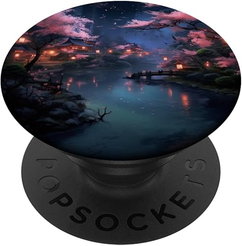 PopGrip estándar japonés Sakura Cherry Blossom Moon PopSockets estándar
