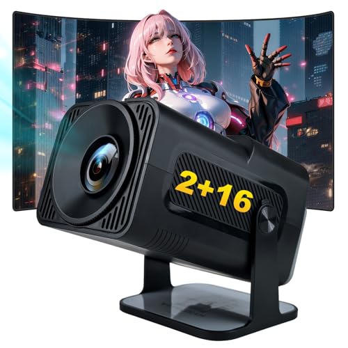 Projetor Portatil 5G Wifi 6, Bluetooth 5.0 e Android 13, Projetor Inteligente Full HD 4K, Auto de Co